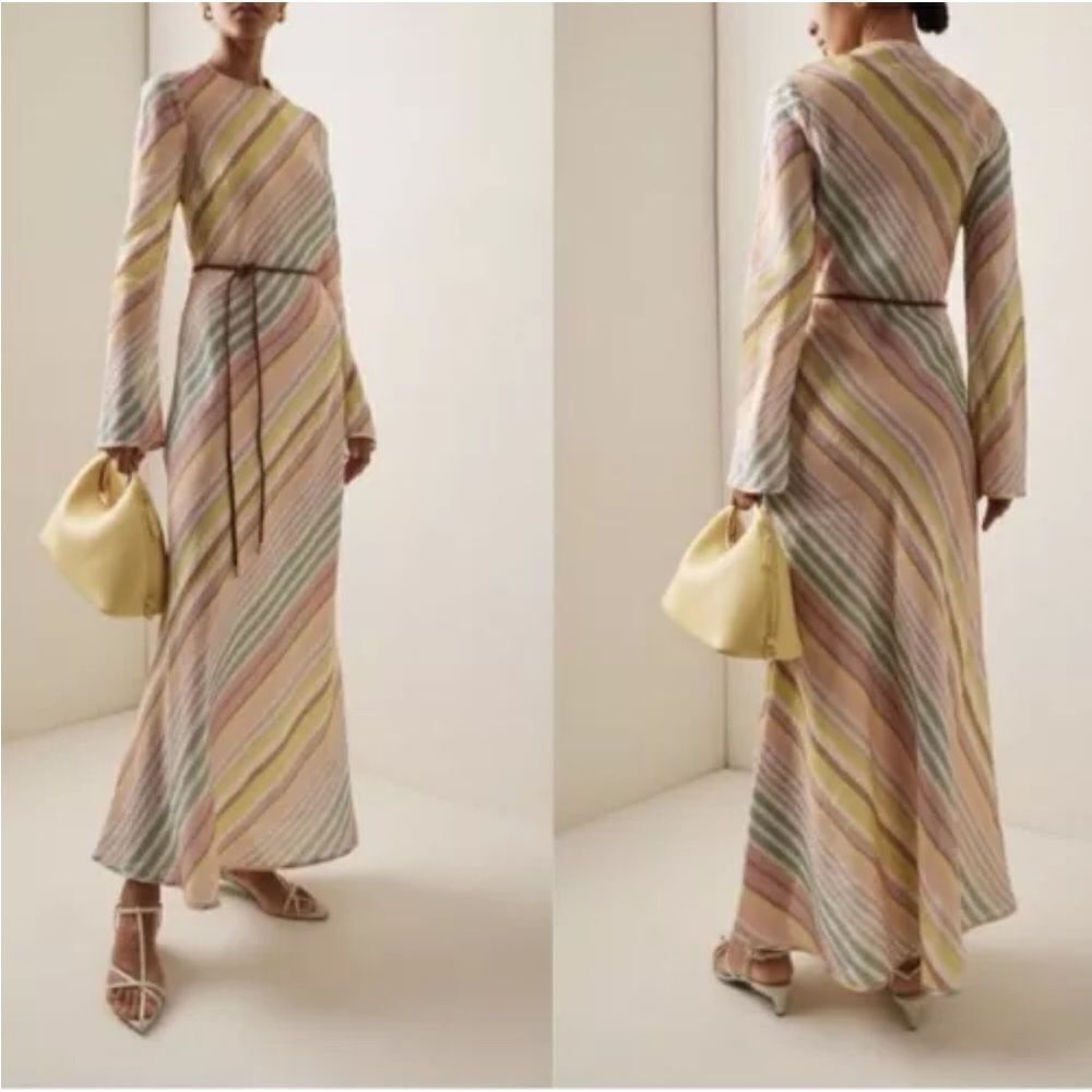 Zimmermann Halliday Striped Linen Maxi Dress $750